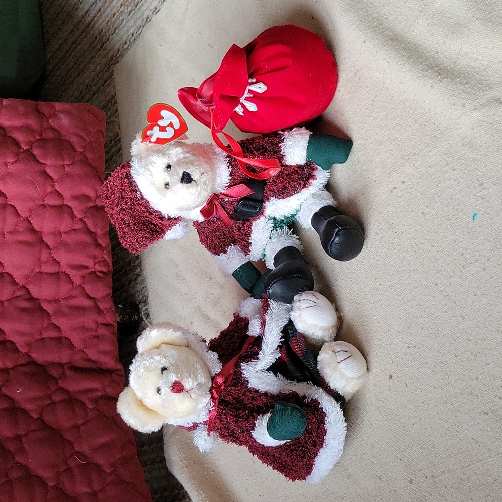 Ty Santa Bear and Mrs. Bear